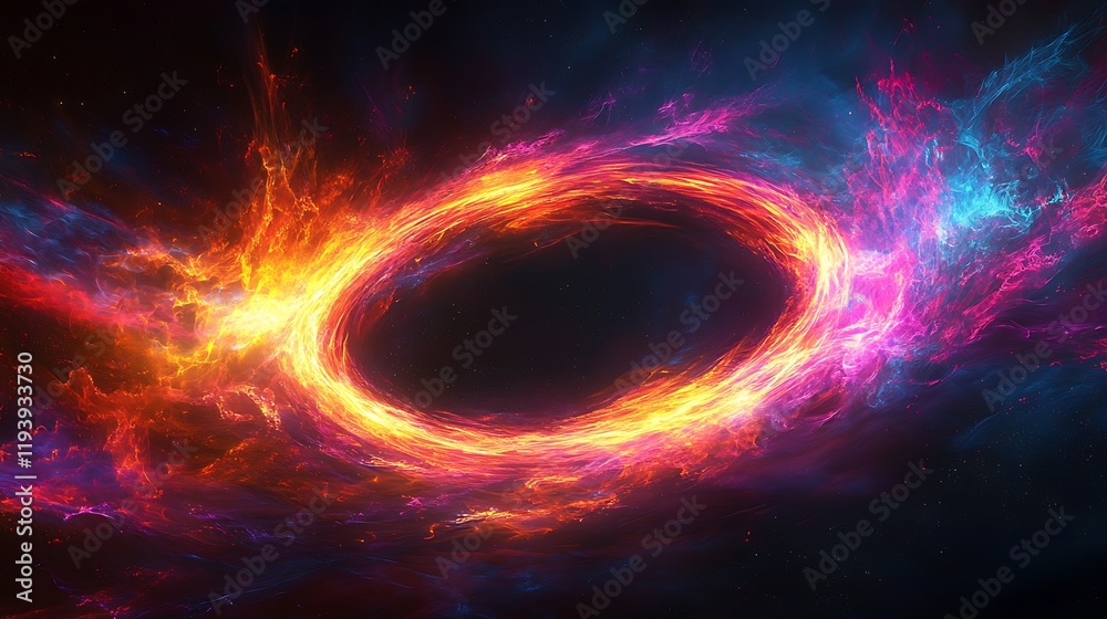 Fiery Cosmic Ring Nebula Swirls Through Space Fiery Cosmic Ring Nebula Swirls Through Space
