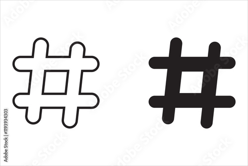 Hashtag icon set. hashtag symbol
