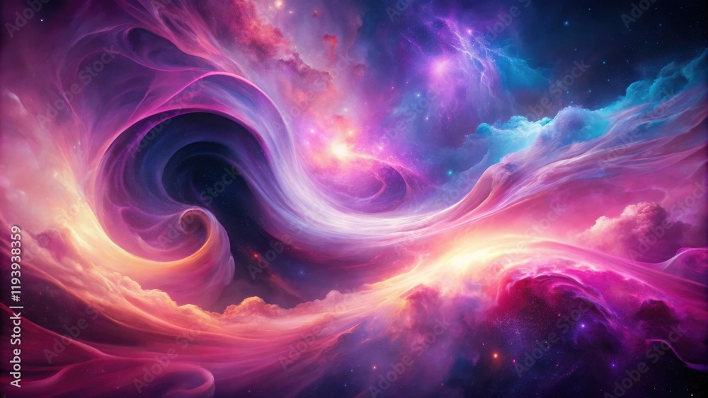 Obraz premium Cosmic Swirls and Nebulae A Celestial Tapestry of Vibrant Hues