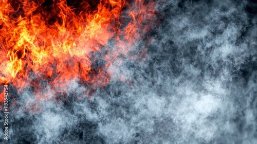 Fiery Abstract Background  Orange  Red Flames   Smoke Texture