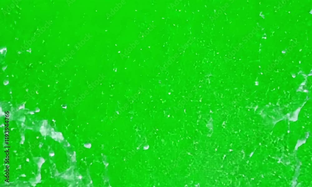 water splash on green screen