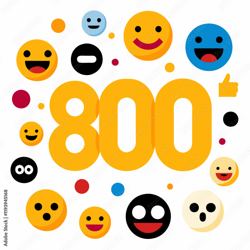 Obraz premium A large assortment of 1800 different emojis, showcasing a wide variety of expressions and symbols 