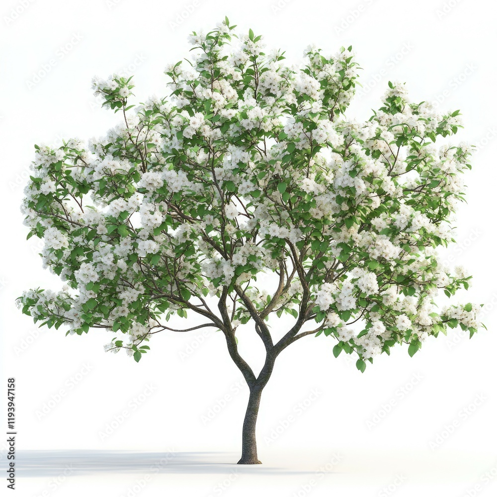 Obraz premium Stunning White Blossoms: A Springtime Tree in Full Bloom. Captivating floral photography, nature's vibrant beauty. Perfect for nature lovers and artistic designs.