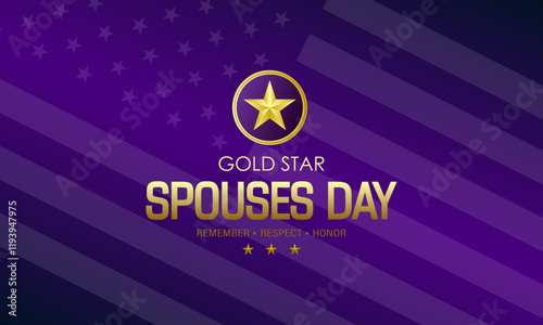 Happy Gold Star Spouses Day Design Background Illustration