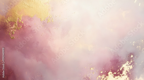 Fototapeta Naklejka Na Ścianę i Meble -  un fondo rosa pastel en tonos claros con destellos dorados o detalles en color oro con espacio de copia para diseño elegante hermoso fondo para invitacion tarjeta de celebracion 