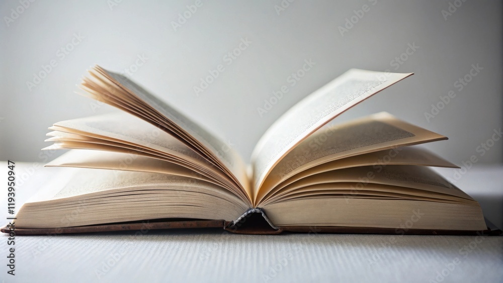 Open book pages display detailed text and cream-colored paper, inviting readers to explore the written word. Open book pages display detailed text and cream-colored paper, inviting readers to explore the written word.