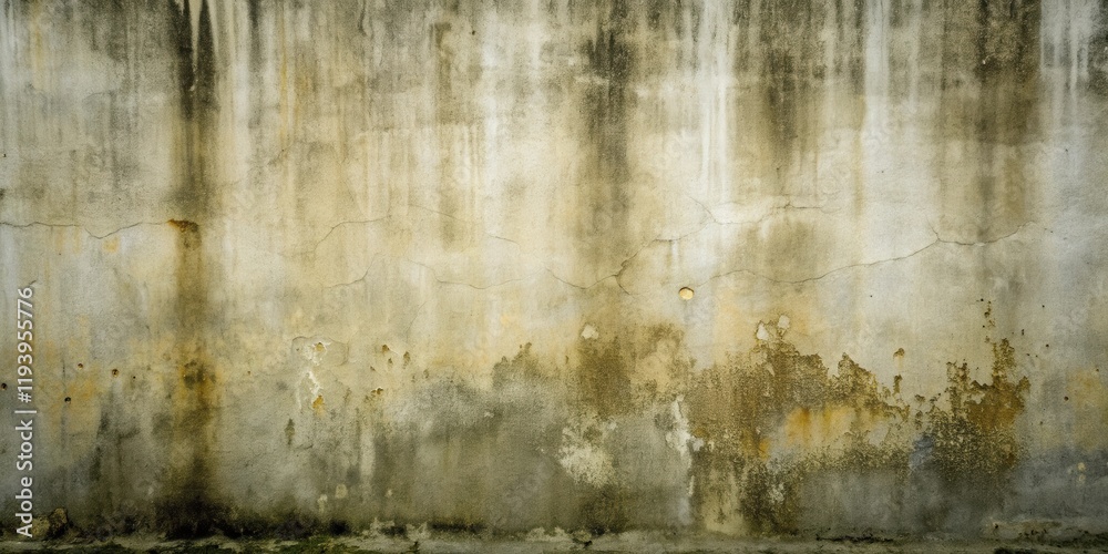 Obraz premium Aged Concrete Wall Texture Weathered Surface with Cracks and Stains