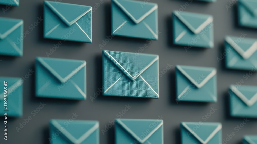 Colorful envelopes arranged in a grid, with one unique textured envelope standing out. Colorful envelopes arranged in a grid, with one unique textured envelope standing out.