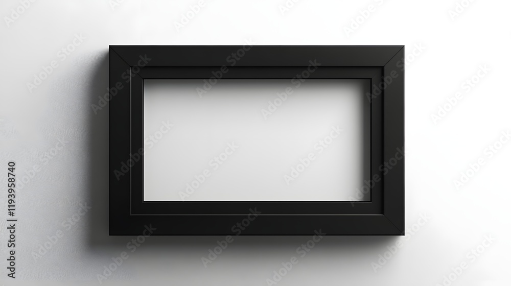 A Simple Black Frame Against A White Wall A Simple Black Frame Against A White Wall