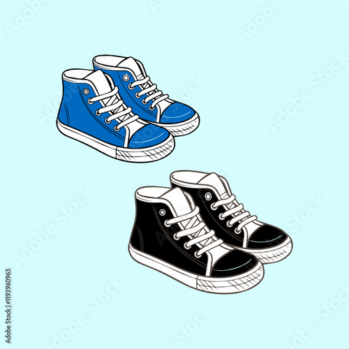 sneakers icon set