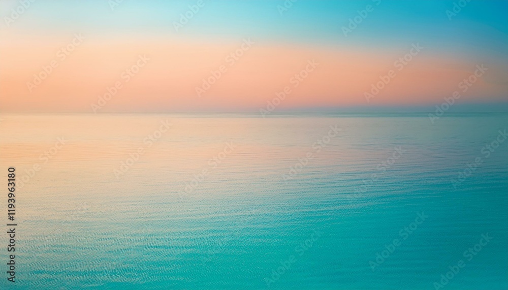 Fototapeta premium Tranquil ocean at sunset, pastel sky.
