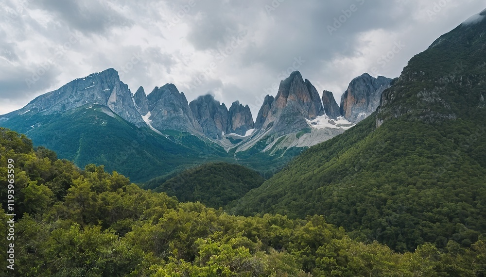 Wide angle panoramic view of the mountain peaks covered with snow SS8 Wide angle panoramic view of the mountain peaks covered with snow SS8