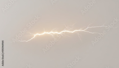 Incredible storm with intense lightning isolated with white highlights A8 photo