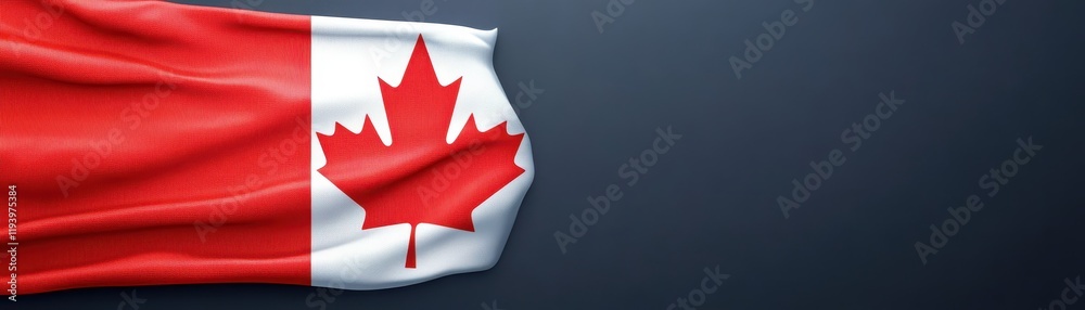A vibrant display of the canadian flag, symbol of national pride and heritage majestic A vibrant display of the canadian flag, symbol of national pride and heritage majestic