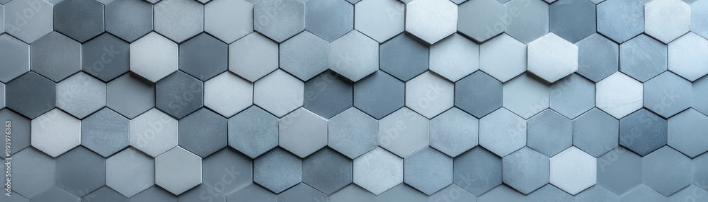 Naklejka premium Intricate hexagonal pattern on a modern wall, geometric design