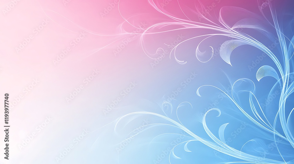 Abstract Pastel Blue Pink Floral Design Background Abstract Pastel Blue Pink Floral Design Background