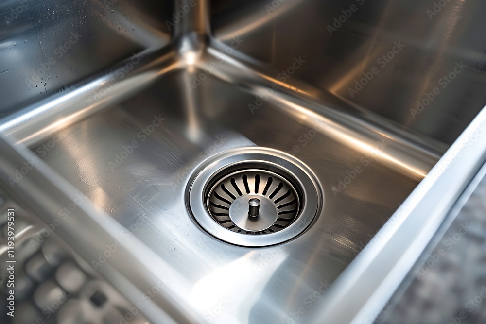 Stainless steel kitchen sink with stainless steel faucet. Stainless steel kitchen sink with stainless steel faucet.