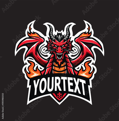 dragon mascot spread the wings