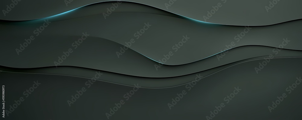 Fototapeta premium Deep Olive Background Wallpaper with Electric Blue Light, Banner Header