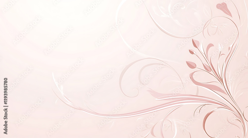 Delicate Pink Floral Swirls Background Design Delicate Pink Floral Swirls Background Design
