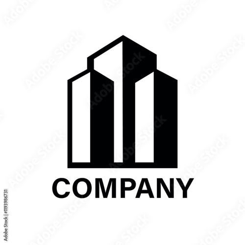 building illustration logo vector. builing design logo company vector