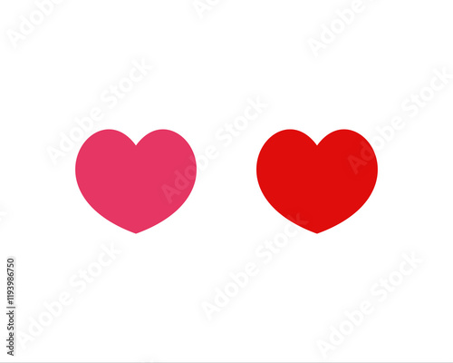 Love Heart Symbol Icons isolated on white background
