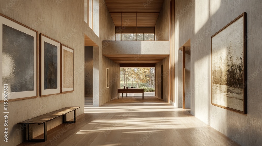 Sunlit Minimalist Hallway Interior Design Sunlit Minimalist Hallway Interior Design