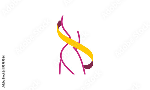 Losing weight icon in bold line - diet, fitness or liposuction logo