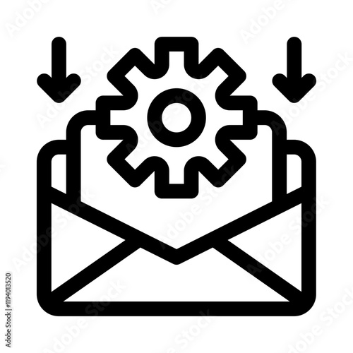 Email automation line icon