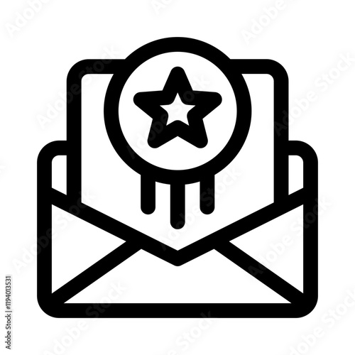Email open rate line icon