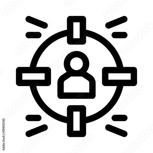 Target audience line icon