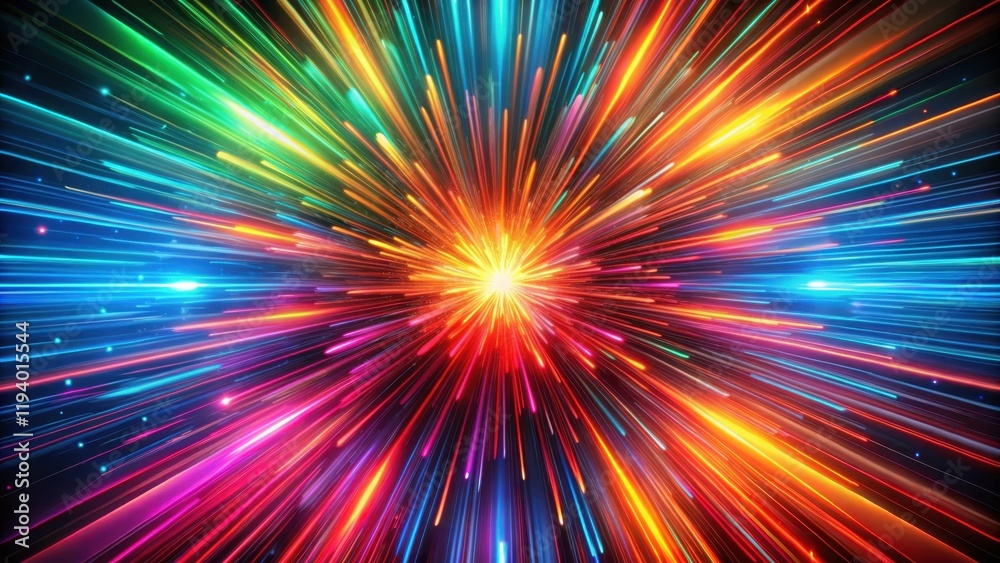 A radiant burst of colorful streaks emanating from a central point, creating a dynamic and vibrant abstract composition. A radiant burst of colorful streaks emanating from a central point, creating a dynamic and vibrant abstract composition.