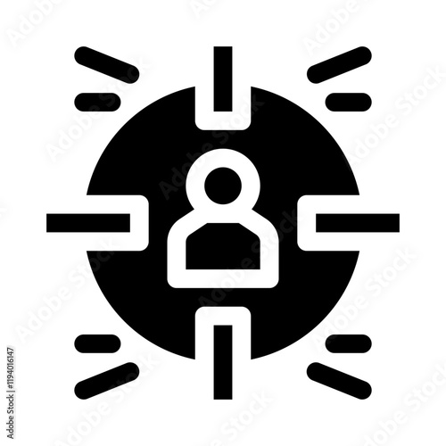 Target audience glyph icon