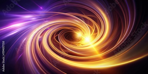 Wallpaper Mural A luminous, swirling vortex of light and energy, pulsating with vibrant gold and purple hues. Torontodigital.ca