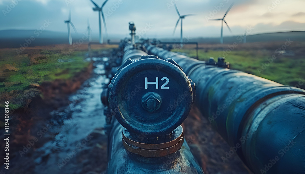 Green H2 pipeline, wind farm, energy (1) Green H2 pipeline, wind farm, energy (1)