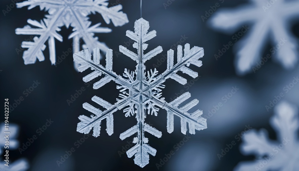 snowflake on the snow snowflake on the snow