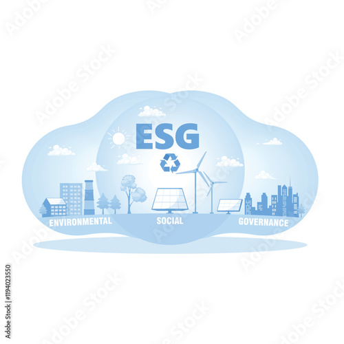 ESG concept with environmental and social governance.