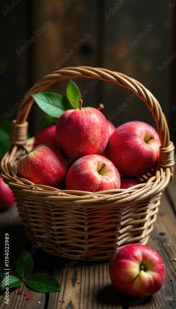 Freshly harvested red mace in a wicker basket on a wooden table, mace, wood Freshly harvested red mace in a wicker basket on a wooden table, mace, wood