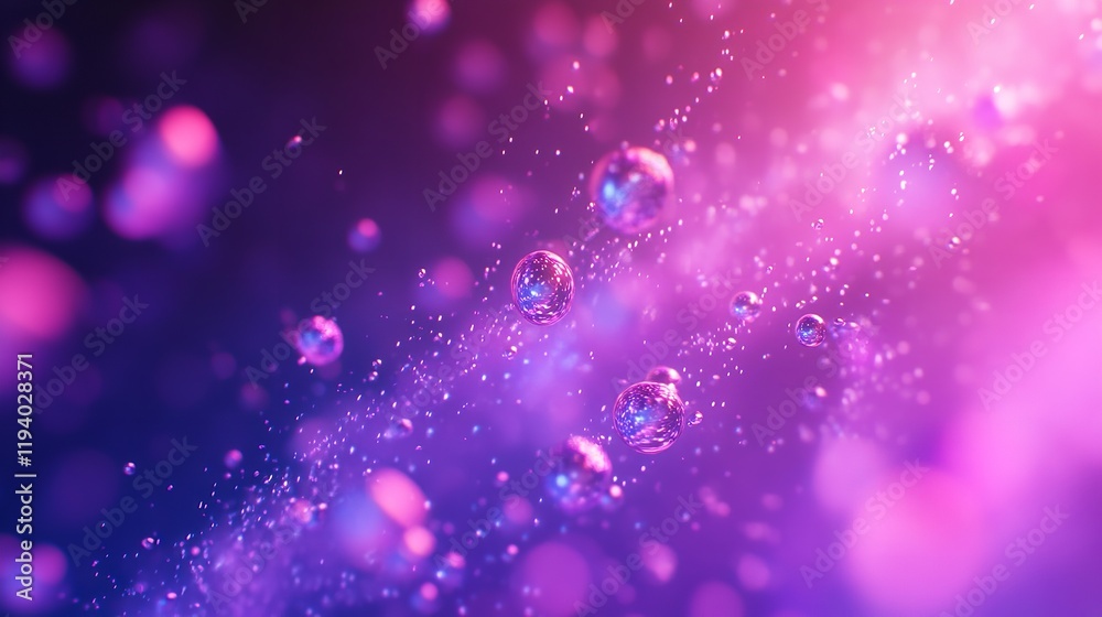 Obraz premium Abstract Gradient Purple, Pink, Blue Background Texture with Bubbles
