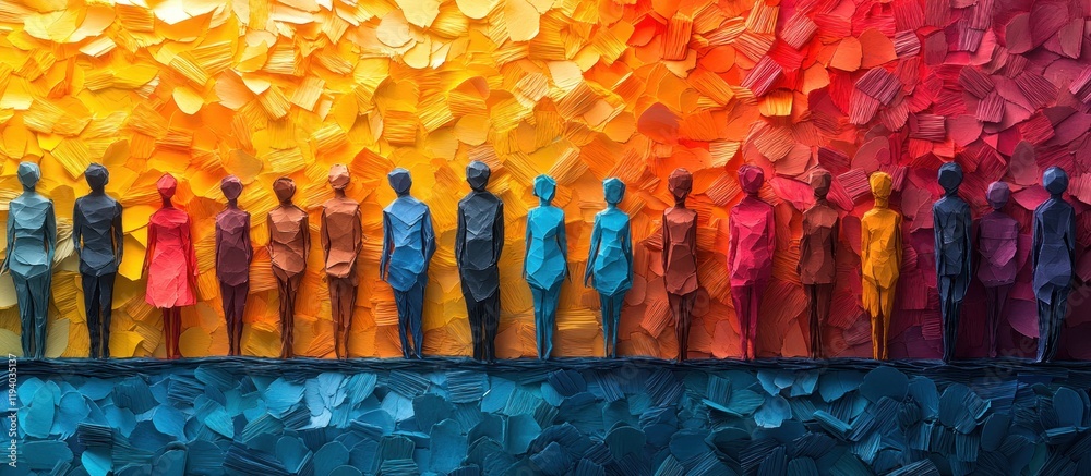 Obraz premium Diversity and Inclusion in the Workplace Celebrating Multicultural Integration and Employee Cooperation for Human Rights and Community Respect