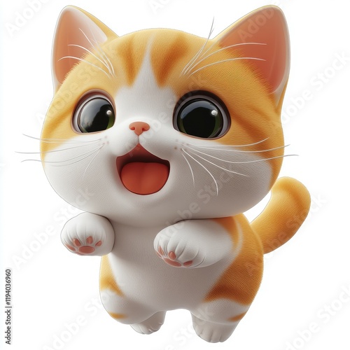 Adorable Orange Kitten: A Cute and Playful Feline Friend photo