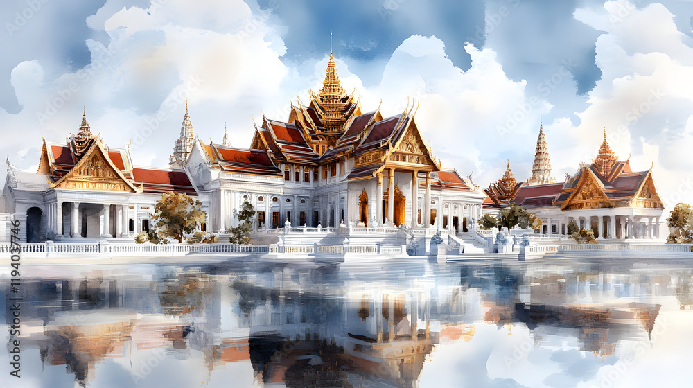 Naklejka premium Thai palace