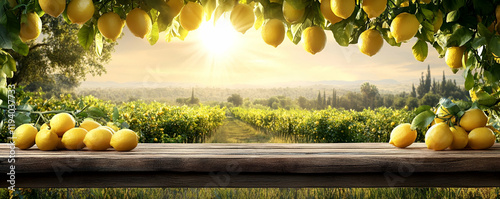Lemons Orchard Sunset Tabletop