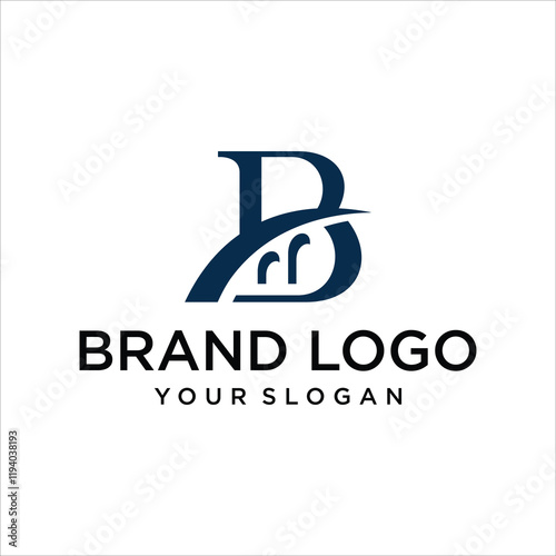 letter B bridge company logo vector