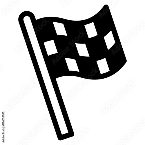 Racing Flag Icon Element For Design