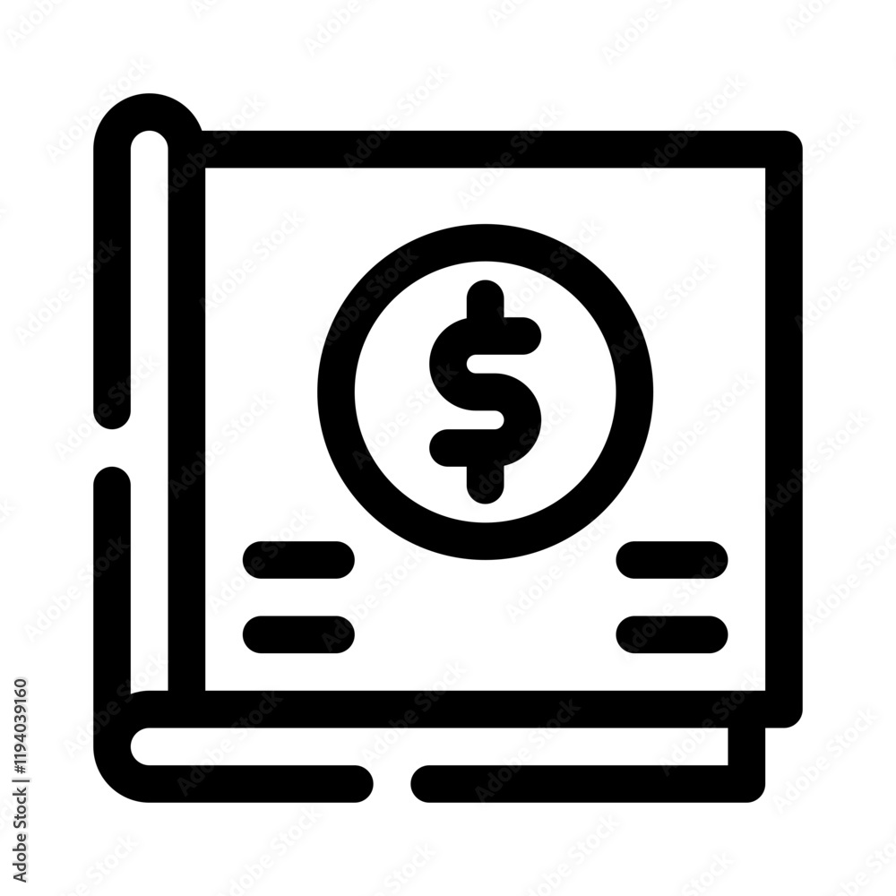 Receipt line icon Receipt line icon