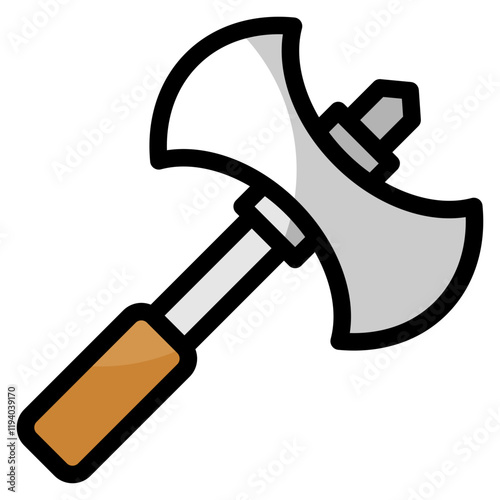Battle Axe Icon Element For Design