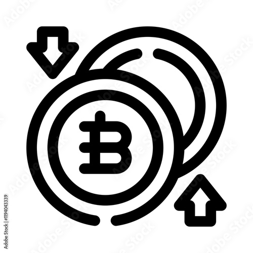 Bitcoin line icon