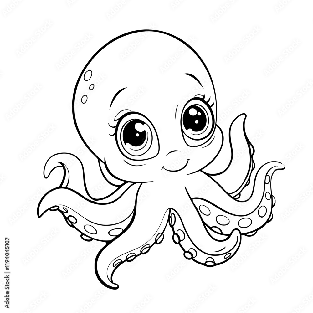 Obraz premium octopus character cute