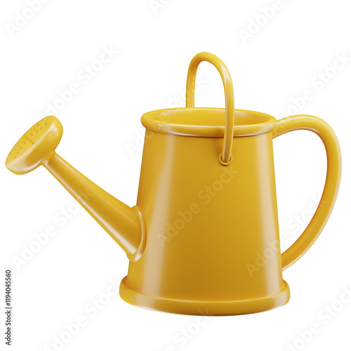 3D Yellow Watering Can Illustration